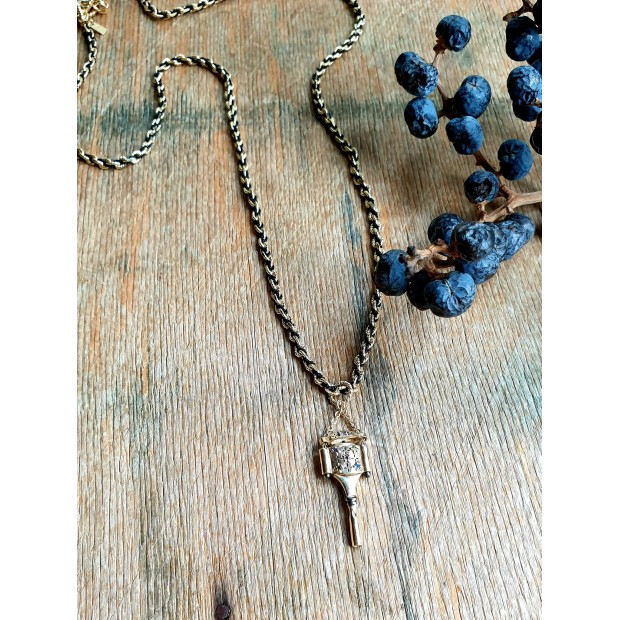 Marie Laure Chamorel sidabro kaklo papuošalas Black